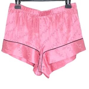 Victoria's‎ Secret Satin Logo Sleep Shorts Size L Pink